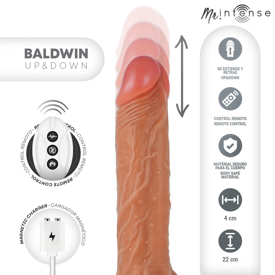 MR INTENSE - CONTROLE REMOTO PARA PÊNIS REALISTA BALDWIN 22 CM -O- 4 CM 3 Mr intense - controle remoto para pênis realista baldwin 22 cm -o- 4 cm - image 3