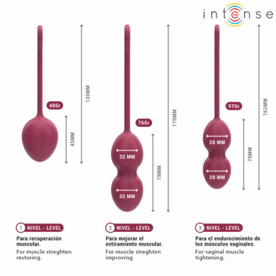 Intense - kit charli kegel ball burgundy intense health & fun caliente. Pt