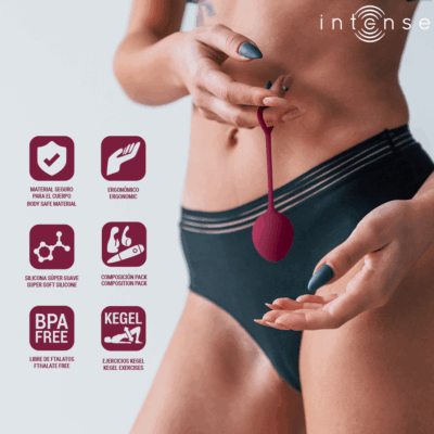 Intense - kit charli kegel ball burgundy intense health & fun caliente. Pt