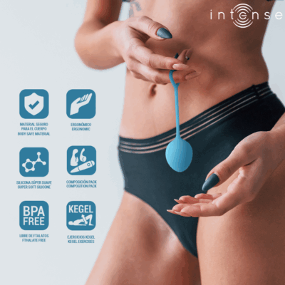 Intense - kit charli kegel ball azul intense health & fun caliente. Pt
