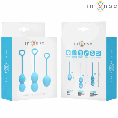 Intense - kit charli kegel ball azul intense health & fun caliente. Pt