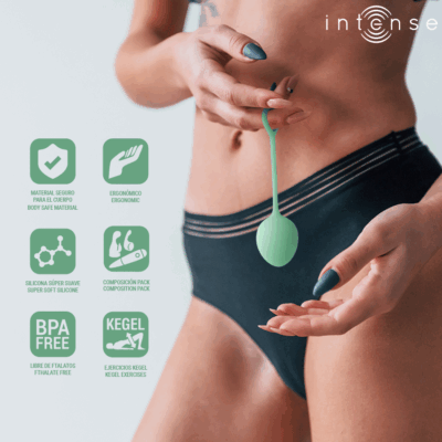 Intense - kit charli kegel ball verde claro intense health & fun caliente. Pt