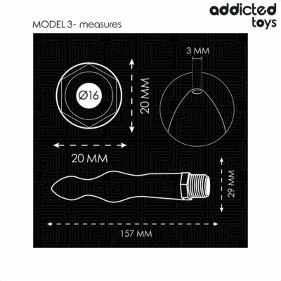 Addicted toys - limpador anal com adaptador universal modelo 3 addicted toys caliente. Pt