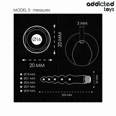 Addicted toys - limpador anal com adaptador universal modelo 5 addicted toys caliente. Pt