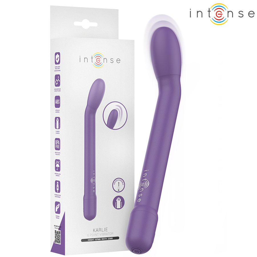 INTENSE - ESTIMULADOR DE PONTO G RECARREGÁVEL KARLIE ROXO 1 Intense - estimulador de ponto g recarregável karlie roxo