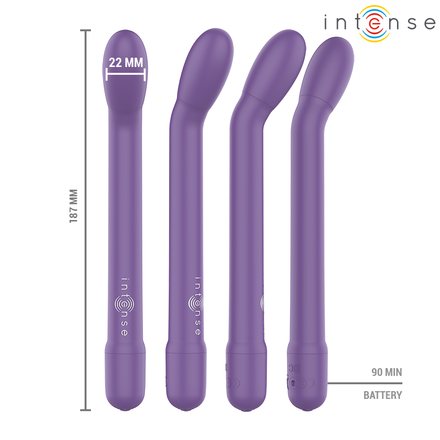 INTENSE - ESTIMULADOR DE PONTO G RECARREGÁVEL KARLIE ROXO 3 Intense - estimulador de ponto g recarregável karlie roxo - image 3
