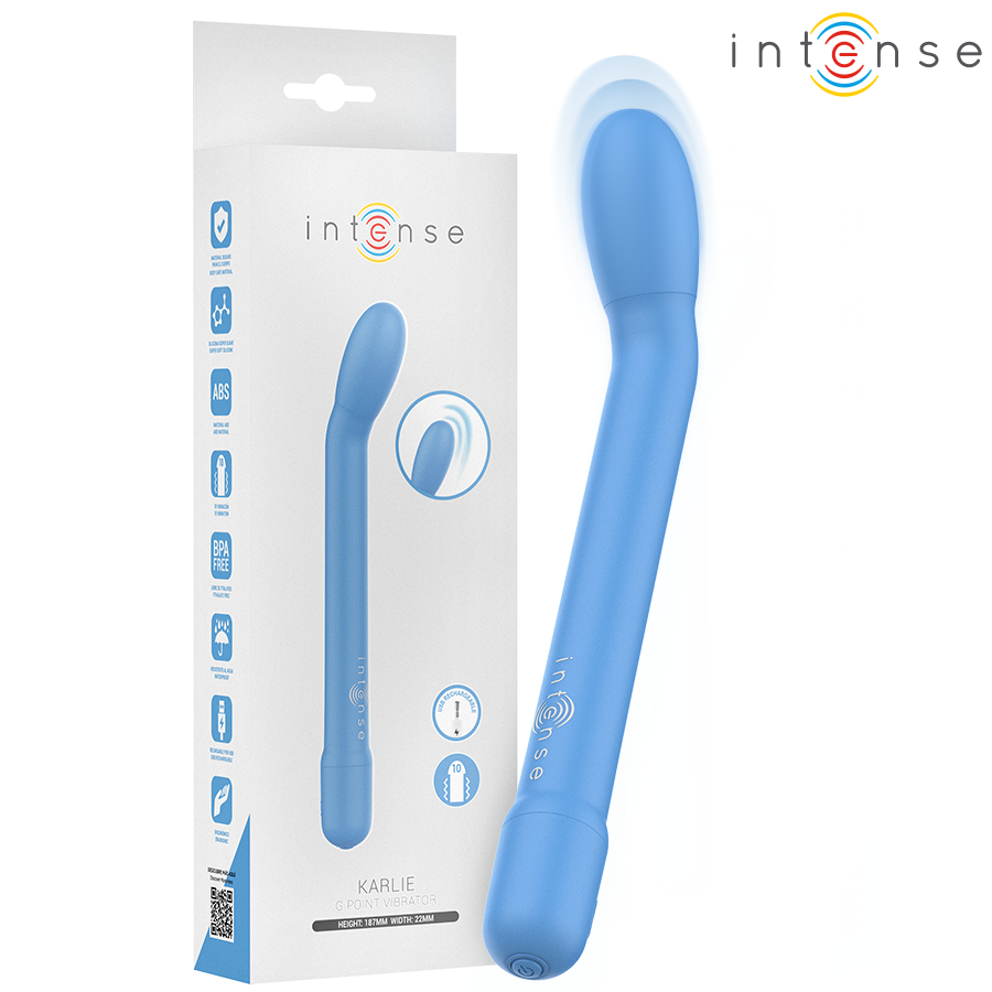 INTENSE - ESTIMULADOR DE PONTO G RECARREGÁVEL KARLIE AZUL 1 Intense - estimulador de ponto g recarregável karlie azul
