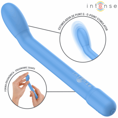 INTENSE - ESTIMULADOR DE PONTO G RECARREGÁVEL KARLIE AZUL 12 Intense - estimulador de ponto g recarregável karlie azul intense fun caliente. Pt