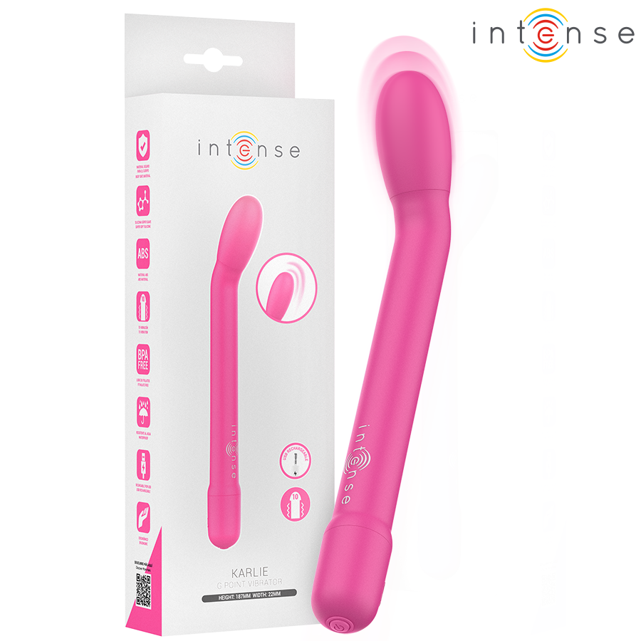 INTENSE - ESTIMULADOR DE PONTO G RECARREGÁVEL KARLIE ROSA 1 Intense - estimulador de ponto g recarregável karlie rosa