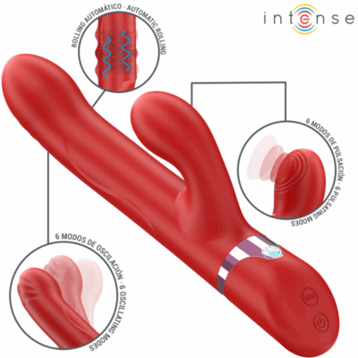 Alternative view of INTENSE - LELE VIBRADOR MULTIFUNCIONAL ROTATIVO & OSCILAÇÃO & ESTIMULAÇÃO VERMELHO
