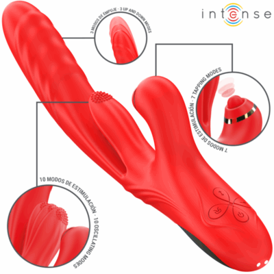 Alternative view of INTENSE - ROSALIA VIBRADOR MULTIFUNCIONAL 3 EM 1 VERMELHO