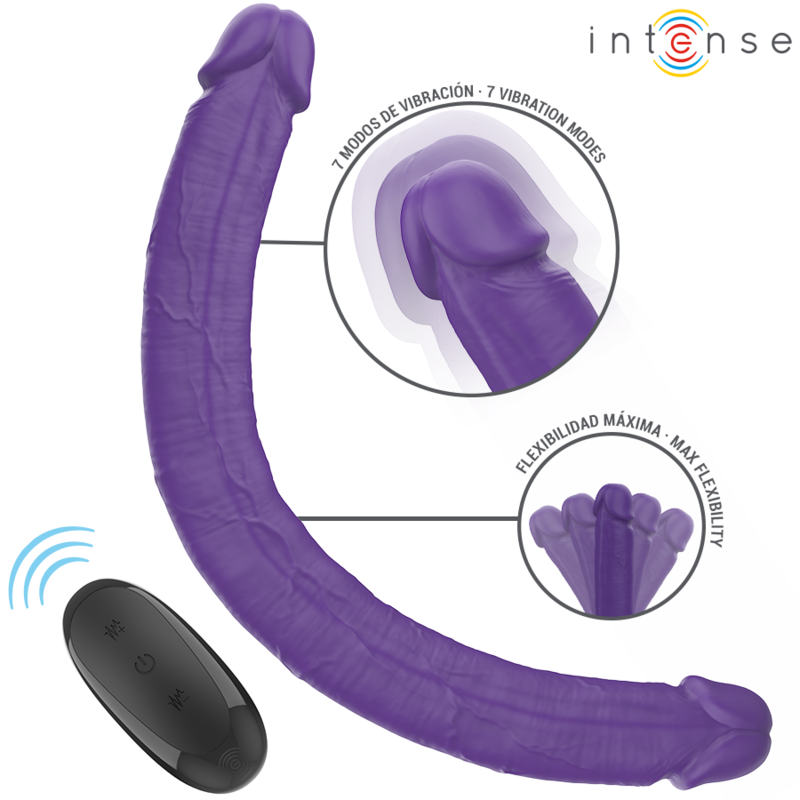 INTENSE - GUNTER DILDO VIBRADOR DUPLO 40 CM ROXO CONTROLE REMOTO 2 Intense - gunter dildo vibrador duplo 40 cm roxo controle remoto - image 2