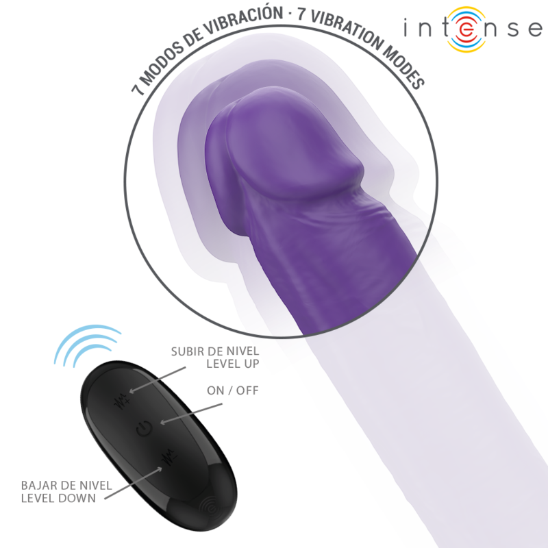 INTENSE - GUNTER DILDO VIBRADOR DUPLO 40 CM ROXO CONTROLE REMOTO 3 Intense - gunter dildo vibrador duplo 40 cm roxo controle remoto - image 3
