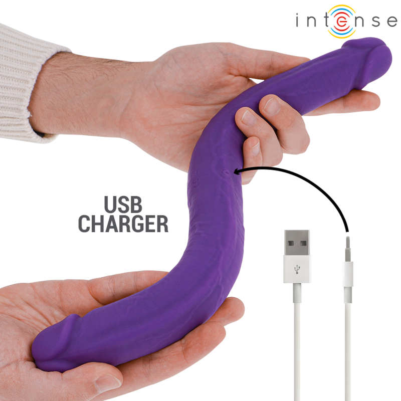 INTENSE - GUNTER DILDO VIBRADOR DUPLO 40 CM ROXO CONTROLE REMOTO 4 Intense - gunter dildo vibrador duplo 40 cm roxo controle remoto - image 4