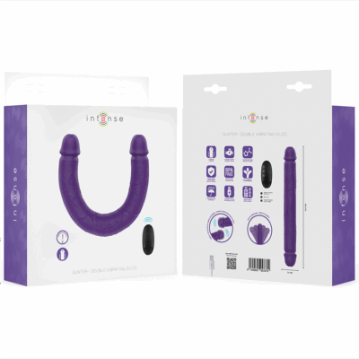 INTENSE - GUNTER DILDO VIBRADOR DUPLO 40 CM ROXO CONTROLE REMOTO 13 Embalagem: caixa intense fun caliente. Pt