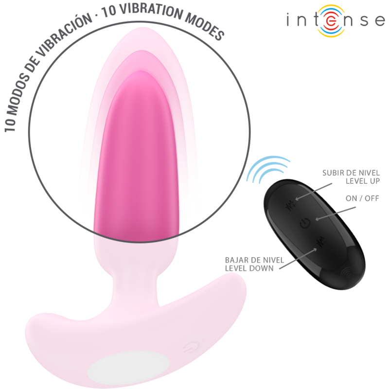 INTENSE - ROSS ANAL PLUG 10 VIBRAÇÕES ROSA CONTROLE REMOTO 5 Intense - ross anal plug 10 vibrações rosa controle remoto - image 5