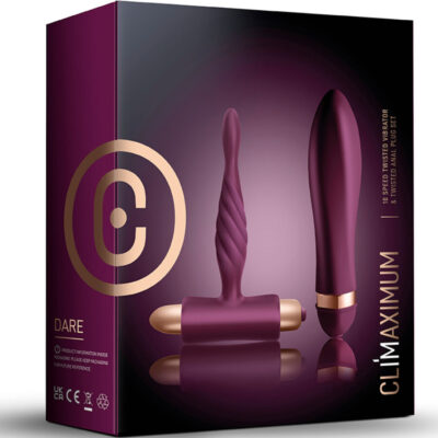 Climaximum - kit dare vibrador torcido + plug anal iniciantes climaximum caliente. Pt