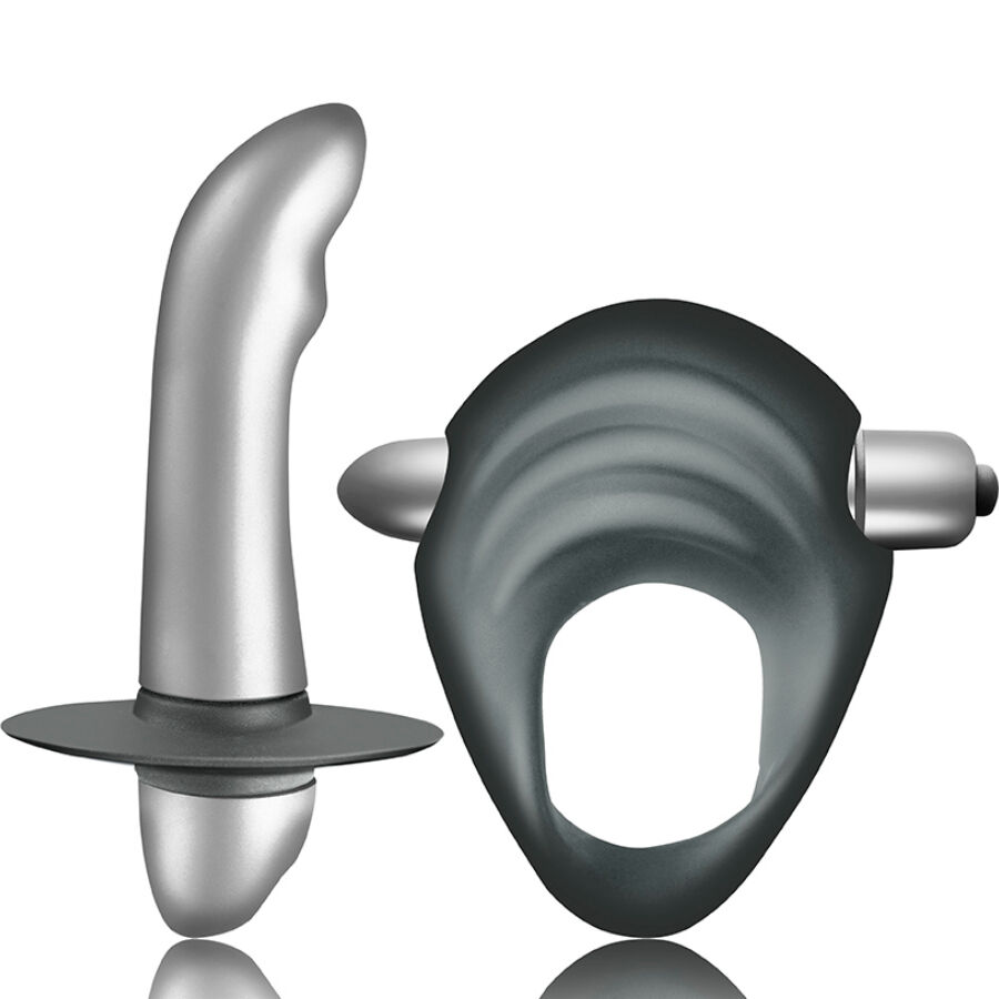CLIMAXIMUM - KIT ENTICE ANEL PENIANO + VIBRADOR DE PRÓSTATA INICIANTES 1 Climaximum - kit entice anel peniano + vibrador de próstata iniciantes