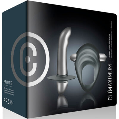CLIMAXIMUM - KIT ENTICE ANEL PENIANO + VIBRADOR DE PRÓSTATA INICIANTES 9 Climaximum - kit entice anel peniano + vibrador de próstata iniciantes climaximum caliente. Pt
