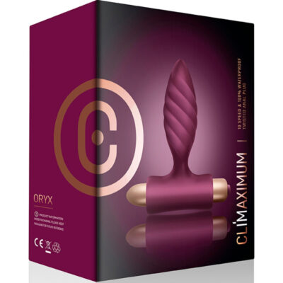 Climaximum - plug anal torcido oryx climaximum caliente. Pt