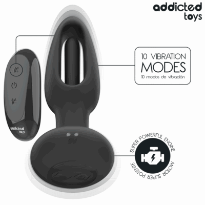 Addicted toys - plug anal com língua vibratória e controle remoto addicted toys caliente. Pt