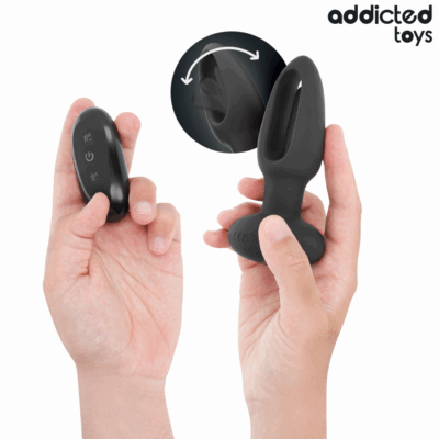Addicted toys - plug anal com língua vibratória e controle remoto addicted toys caliente. Pt