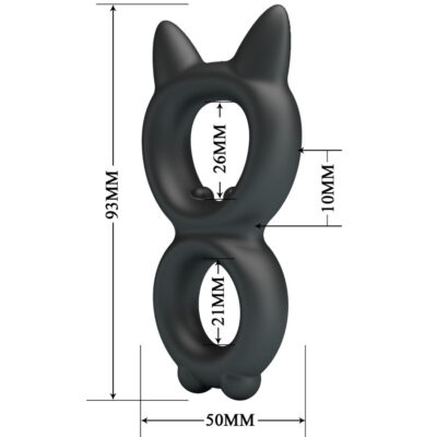 Crazy bull - anel duplo de silicone toran modelo 20 crazy bull caliente. Pt