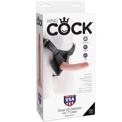 King cock - harness com pênis realista 17,8 cm king cock caliente. Pt
