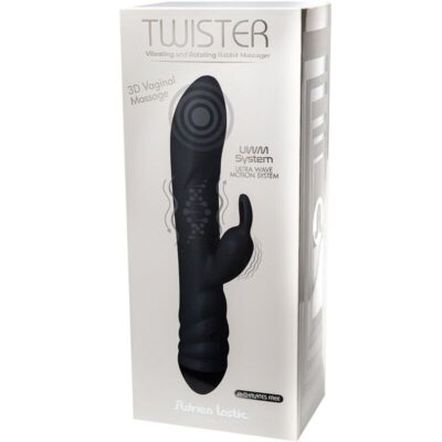 Adrien lastic - vibrador twister e rotador massager coelho preto adrien lastic caliente. Pt