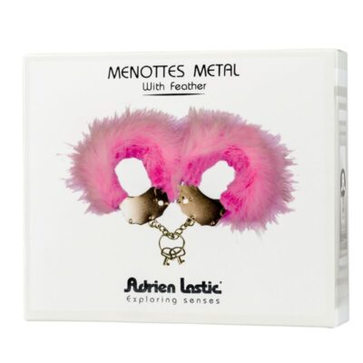 Adrien lastic - algemas de metal com penas rosa adrien lastic caliente. Pt