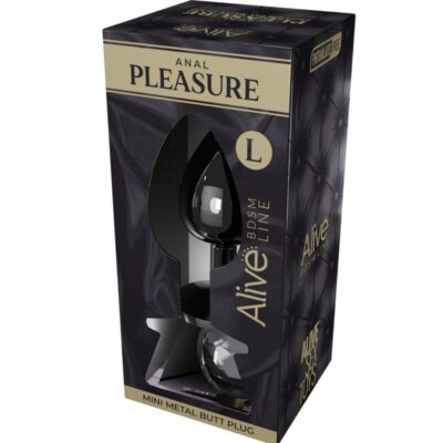Alternative view of ALIVE - MINI PLUG PRAZER ANAL METAL PRETO TAMANHO L