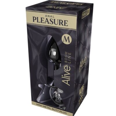 Alternative view of ALIVE - MINI PLUG PRAZER ANAL METAL PRETO TAMANHO M