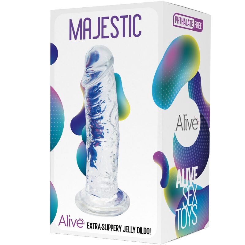 ALIVE - PÉNIS MAJESTICO REALISTA TRANSPARENTE 14,7 CM 2 Alive - pénis majestico realista transparente 14,7 cm - image 2
