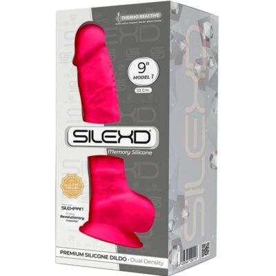 Silexd - modelo 1 pênis realístico premium silexpan silicone fúcsia 23 cm silexd caliente. Pt