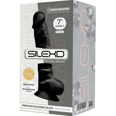 Silexd - modelo 1 pênis realístico premium silexpan silicone preto 17. 5 cm silexd caliente. Pt