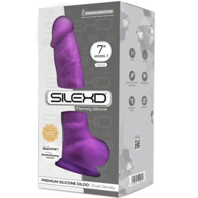 Alternative view of SILEXD - MODELO 1 PÊNIS REALÍSTICO PREMIUM SILEXPAN SILICONE VIOLETA 17.5 CM