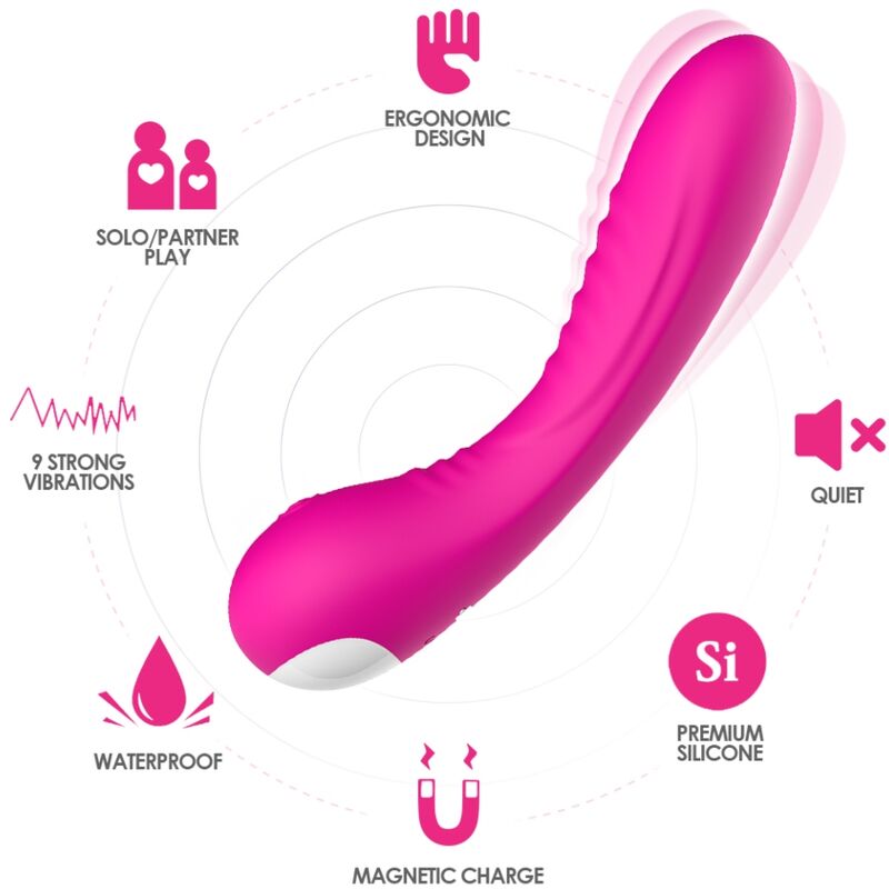 ARMONY - VIBRADOR LEGEND SILICONE FÚCSIA 1 Armony - vibrador legend silicone fúcsia