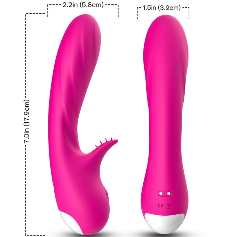 ARMONY - VIBRADOR ROMANCE COM ESTIMULADOR FÚCSIA 1 Armony - vibrador romance com estimulador fúcsia
