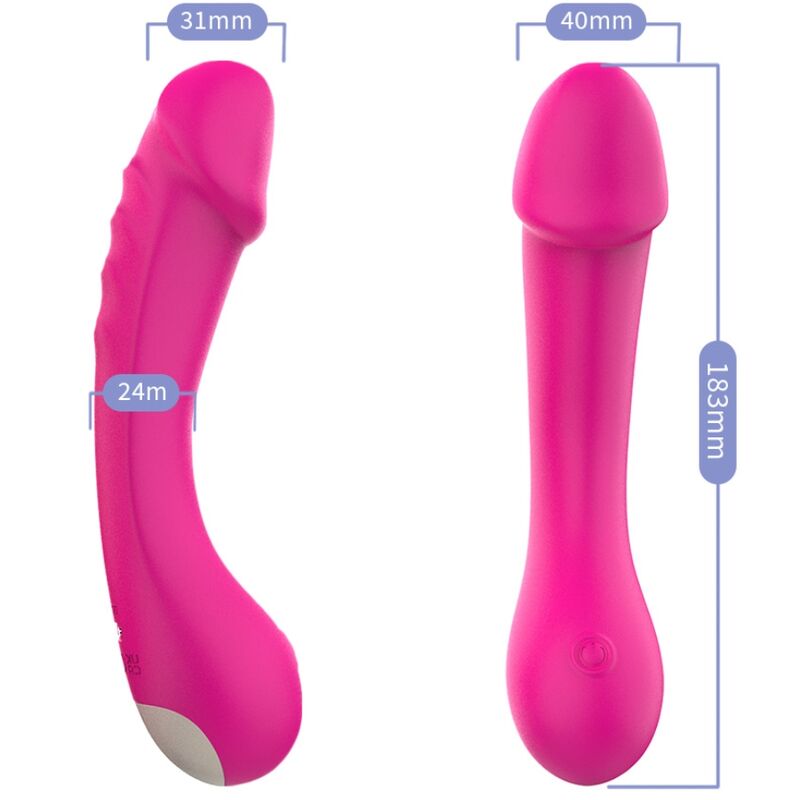 ARMONY - VIBRADOR DILDO G-SPOT SILICONE FÚCSIA 3 Armony - vibrador dildo g-spot silicone fúcsia - image 3