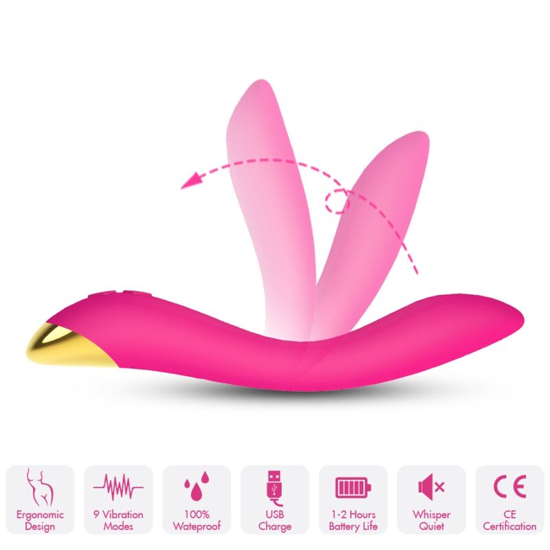 ARMONY - FLAMINGO VIBRADOR MULTPOSIÇÃO FÚCSIA 1 Armony - flamingo vibrador multposição fúcsia