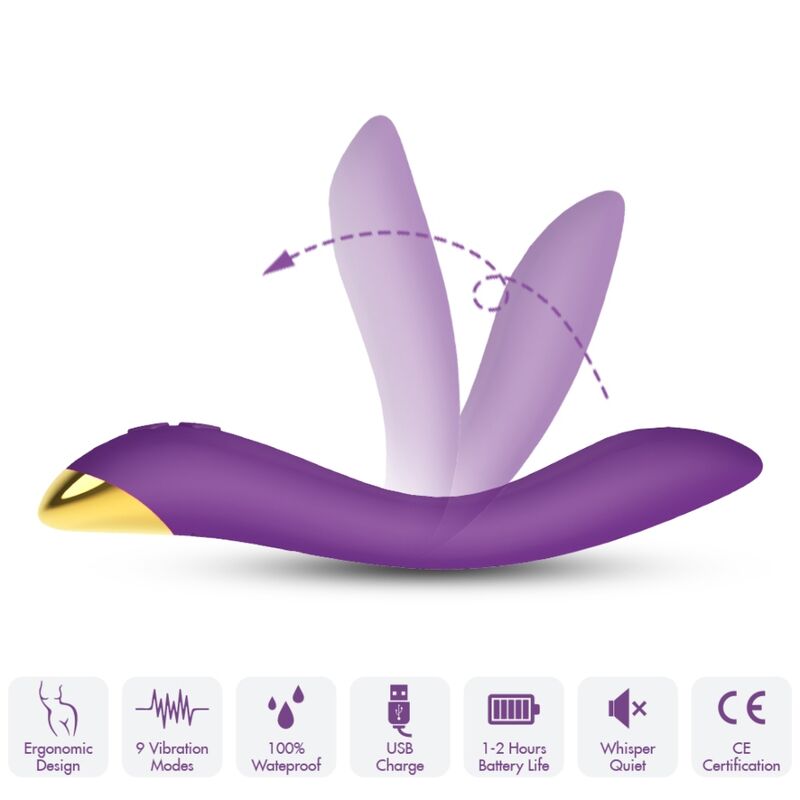 ARMONY - FLAMINGO VIBRADOR MULTIPOSIÇÃO ROXO 1 Armony - flamingo vibrador multiposição roxo
