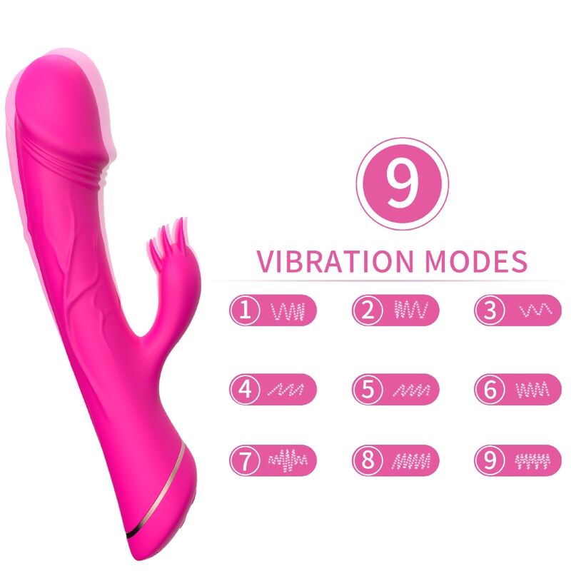 ARMONY - DILDO VIBRADOR COELHO SILICONE FÚCSIA 1 Armony - dildo vibrador coelho silicone fúcsia