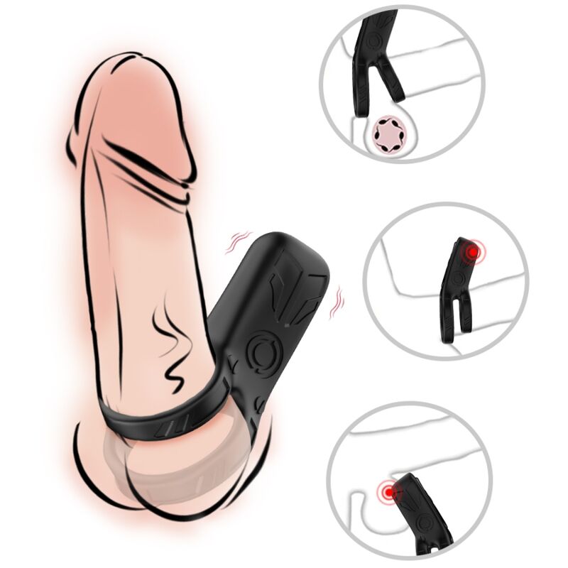 ARMONY - VIBRADOR DE ANEL DUPLO PRETO 2 Armony - vibrador de anel duplo preto - image 2