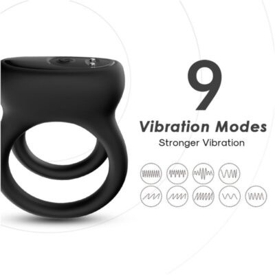 Alternative view of ARMONY - VIBRADOR DE ANEL DUPLO PRETO