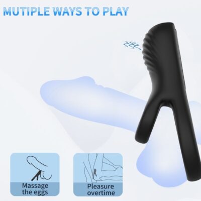 Alternative view of ARMONY - VIBRADOR DE ANEL DUPLO PRETO