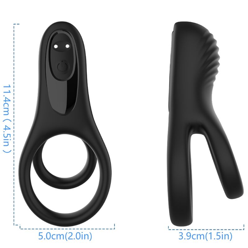 ARMONY - VIBRADOR DE ANEL DUPLO PRETO 1 Armony - vibrador de anel duplo preto