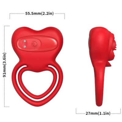 ARMONY - ANEL VIBRADOR CORAÇÃO VERMELHO 7 Armony - anel vibrador coração vermelho armony for him caliente. Pt
