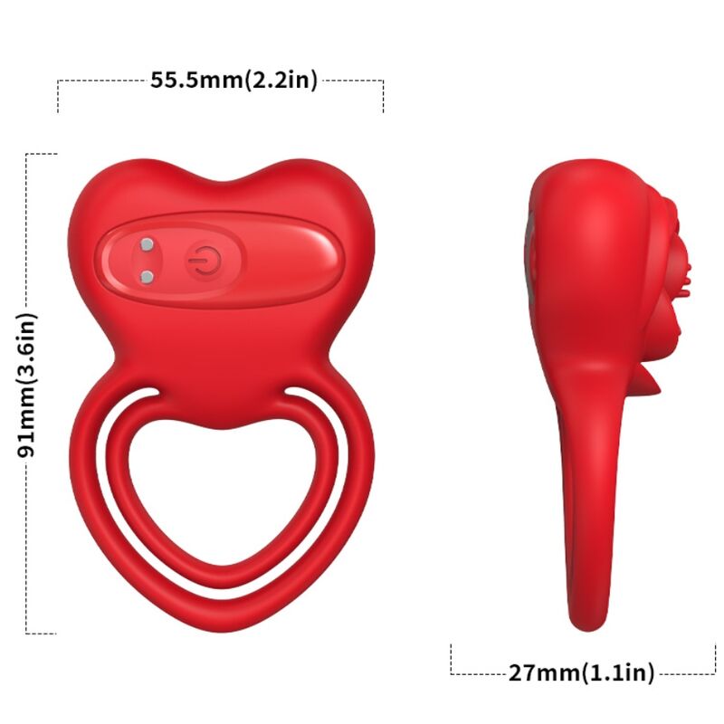 ARMONY - ANEL VIBRADOR CORAÇÃO VERMELHO 3 Armony - anel vibrador coração vermelho - image 3