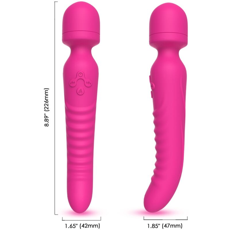 ARMONY - MASSAGER MISSÃO E VIBRADOR EFEITO DE CALOR FÚCSIA 1 Armony - massager missão e vibrador efeito de calor fúcsia