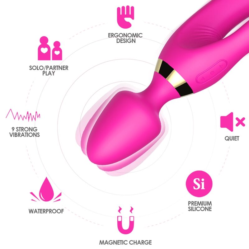 ARMONY - MASSAGER E VIBRADOR COELHO FÚCSIA 3 Armony - massager e vibrador coelho fúcsia - image 3
